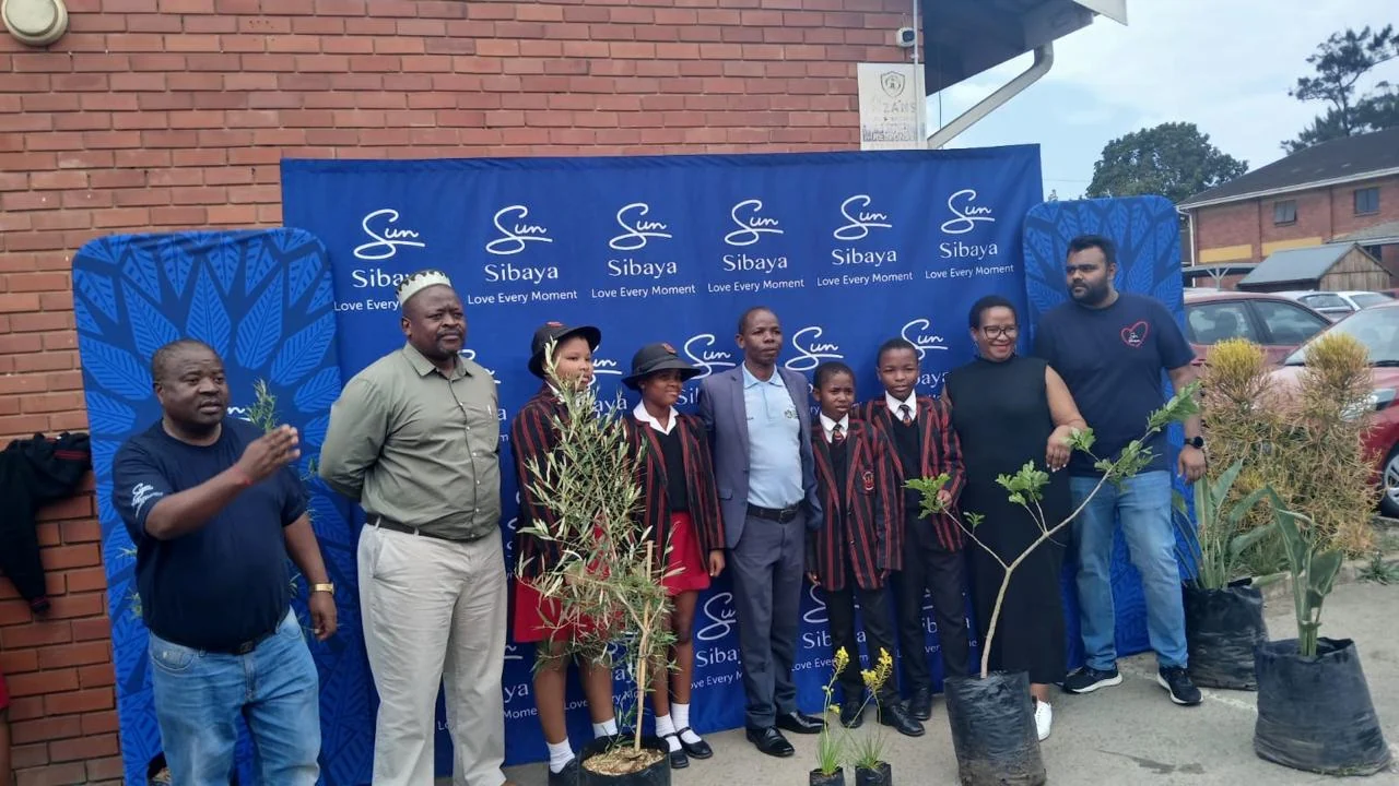 Sivananda learners and community participants at an Arbour Day activity